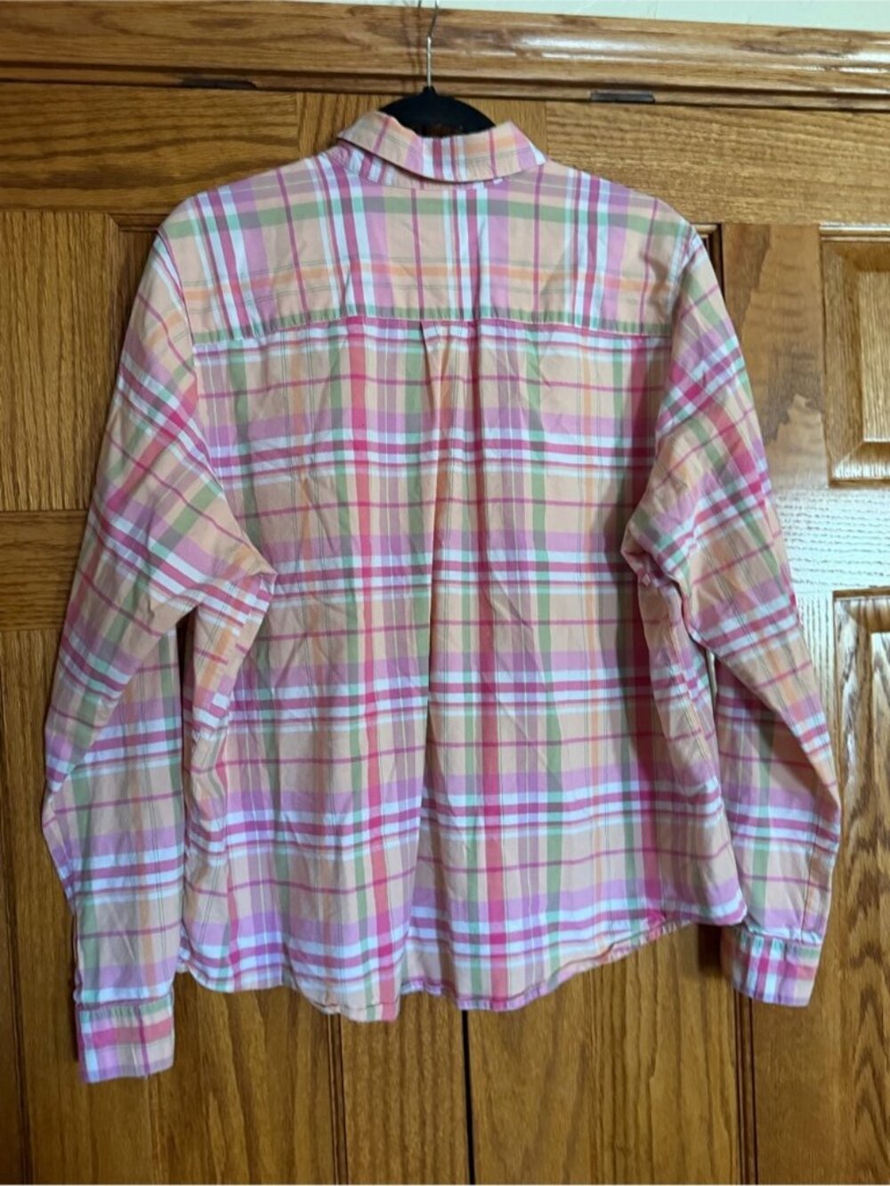 Rockies Pink & Cream Plaid Long-Sleeve Button-Down Shirt